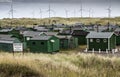 Fishermen's Huts at South Gare at River Tees Estuary