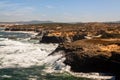 Fishermen`s route in the Alentejo, promenade with cliffs in Portugal