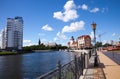 Fishermen`s village and Kneiphof in Kaliningrad, Russia. Royalty Free Stock Photo