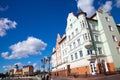 Fishermen`s village Rybnaya derevnya in the Kaliningrad, Russia. Royalty Free Stock Photo