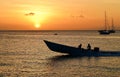 Fishermen in Trinidad and Tobago At Sunset