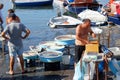 Fishermen selling fresh fish at Mergellina