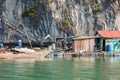 Fishermen settlement in Ha Long Bay, Vietnam Royalty Free Stock Photo