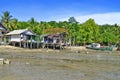 Fishermen shacks and boats at Mook island