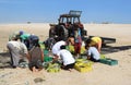 Fishermen are sorting the catch of fish, Portugal