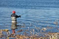 Fishermen spin fishing Royalty Free Stock Photo