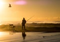 Fishermen at Sunrise Royalty Free Stock Photo