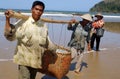 Fishermen on the Teleng beach in Pacitan