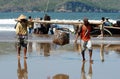 Fishermen on the Teleng beach in Pacitan