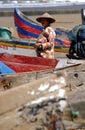 Fishermen on the Teleng beach in Pacitan