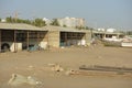Fishermen tents on the beach of Muscat, Oman Royalty Free Stock Photo