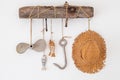 Fishermen tools Sailor equipments style home decoration hanging objects Royalty Free Stock Photo