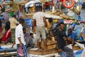 Fishermen unload catch of the day, Al Hudaydah, Yemen. Royalty Free Stock Photo