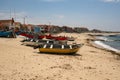 Fishermen vilage of Vila Cha with fishing boats on the beaches and fishermen houses in Portugal