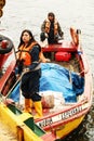 Chilean fishermen at Villa Puerto Eden in the Chilean Fiords Royalty Free Stock Photo