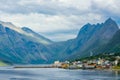 The fishermen village of Gryllefjord,  Senja Island, Norway Royalty Free Stock Photo