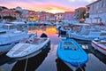 Fishermen village of Sali on Dugi Otok island evening view Royalty Free Stock Photo