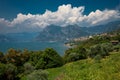 Lake Iseo, fishermen village Siviano on Monte Isola, Italy. Royalty Free Stock Photo