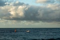 Fishermen in their boat in Havana waters .Cuba Royalty Free Stock Photo