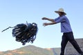 Fishermen at work, adobe rgb Royalty Free Stock Photo