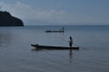 Fishermen work on Lake Poso, Poso Regency, Central Sulawesi, Indonesia Royalty Free Stock Photo