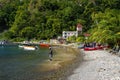 Fishermen working on the beach in the Soufriere village on January 06, 2017. Dominica