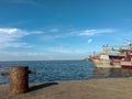 The fishing fishing port rests at the estuary port of Angke, North Jakarta, Indonesia Royalty Free Stock Photo