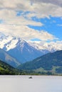 Fishermen on the Zeller See Royalty Free Stock Photo