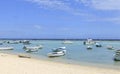 Fishers boats at mauritius island