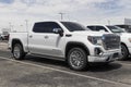 Used GMC Sierra Denali pickup display. With current supply issues, GMC is buying and selling many pre-owned cars to meet demand Royalty Free Stock Photo