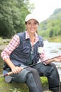 Fisherwoman portrait Royalty Free Stock Photo