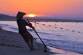 Fisherwoman in Vietnam Royalty Free Stock Photo