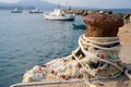 Fishery harbor with boats Royalty Free Stock Photo