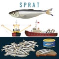 Fishery set vector