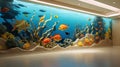 fishes in the aquarium generated by AI tool