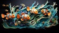 fishes in the aquarium generated by AI tool