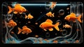 fishes in the aquarium generated by AI tool