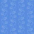 Fishes on a blue background. Seamless texture.