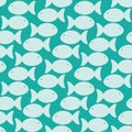 Fishes cluster seamless background Royalty Free Stock Photo