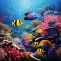 fishes in the sea generated by AI tool