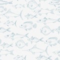 Fishes seamless pattern Royalty Free Stock Photo