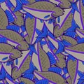 Fishes Seamless Pattern Royalty Free Stock Photo