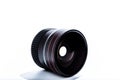 Fisheye Lens Angled on white background Royalty Free Stock Photo