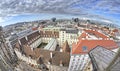 Fisheye lens panoramic picture of Vienna, Austria.