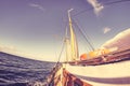 Fisheye lens picture of an old sailing ship Royalty Free Stock Photo