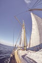 Fisheye lens picture of an old sailing ship Royalty Free Stock Photo