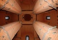 Fisheye view of the interior of the Golden Gate dome in Kyiv, Ukraine