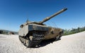 Fisheye view of Israeli Merkava tank Royalty Free Stock Photo