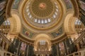 Fisheye view of rotunda and inner dome of Wisconsin State Capitol Royalty Free Stock Photo