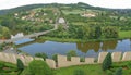 Sazava River and Cesky Sternberk Village, Czechia Royalty Free Stock Photo